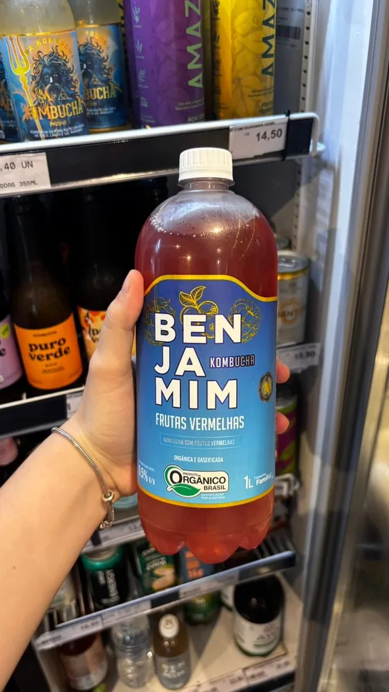 Kombucha Benjamim de frutas vermelhas orgânica