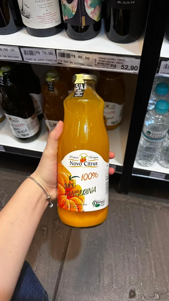 Novo Citrus suco de tangerina integral orgânico