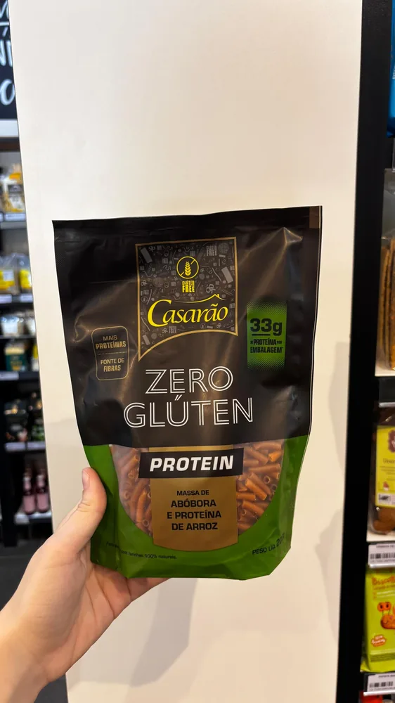 Casarão massa protein de abóbora e proteína de arroz sem glúten