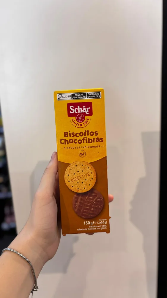 Schär biscoitos Chocofibras de chocolate sem glúten
