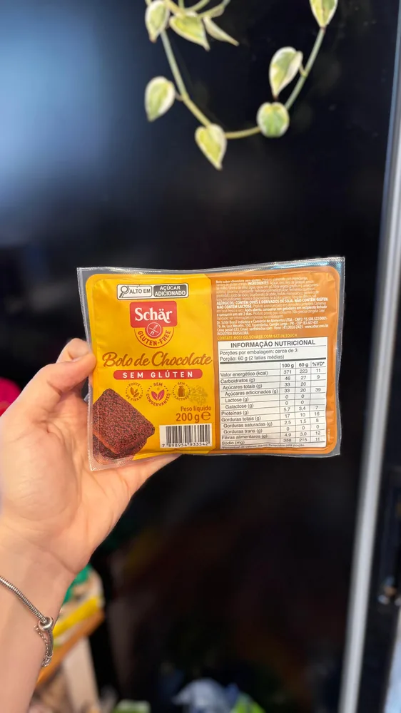 Schär bolo de chocolate sem glúten sem lactose