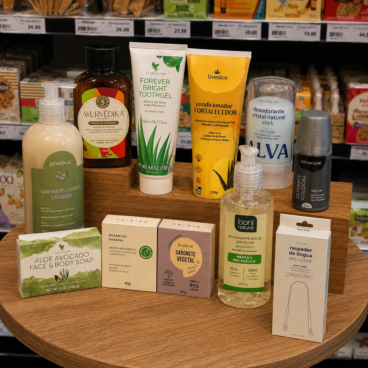 Cosméticos naturais e cruelty-free selecionados no Emporium Lia Toss