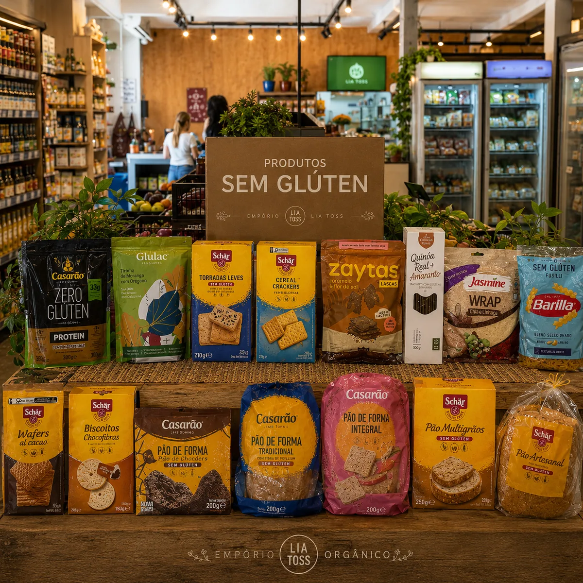 Produtos sem glúten selecionados no Emporium Lia Toss